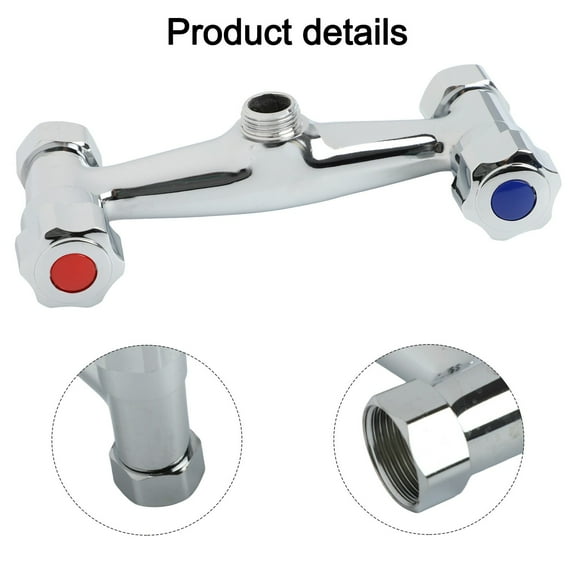 Easily Installed Wall Mounted Chrome Finished Dual Control Shower Faucet