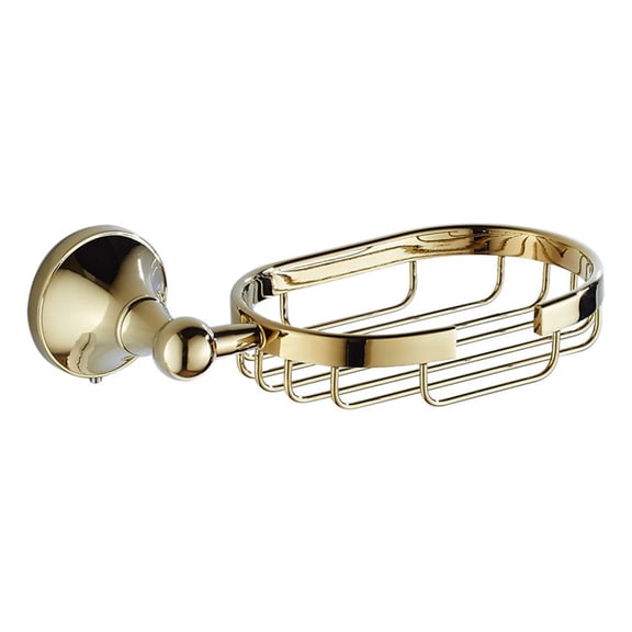Easily Maintained Rustproof Gold Brass Soap Dish for High Humidity Areas