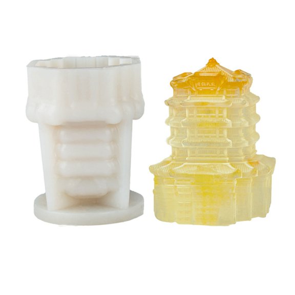 Easily Release Ice Molds Flexible Silicone Ice Maker Landmark Building Shape Ice Cream Mold for Soup Freezers Wine Juice