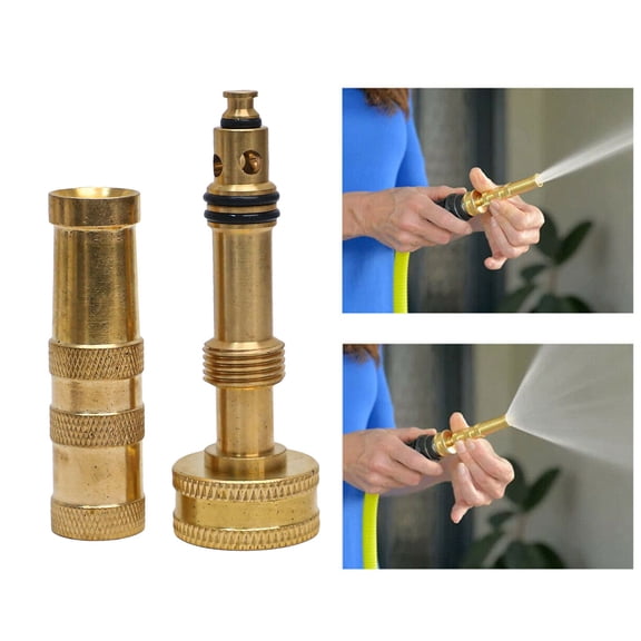 Easily Switch Between Streams Adjustable Brass Hose Nozzle Available Now High Performance with Easy Grip and Control Features Heavy Duty Perfect for