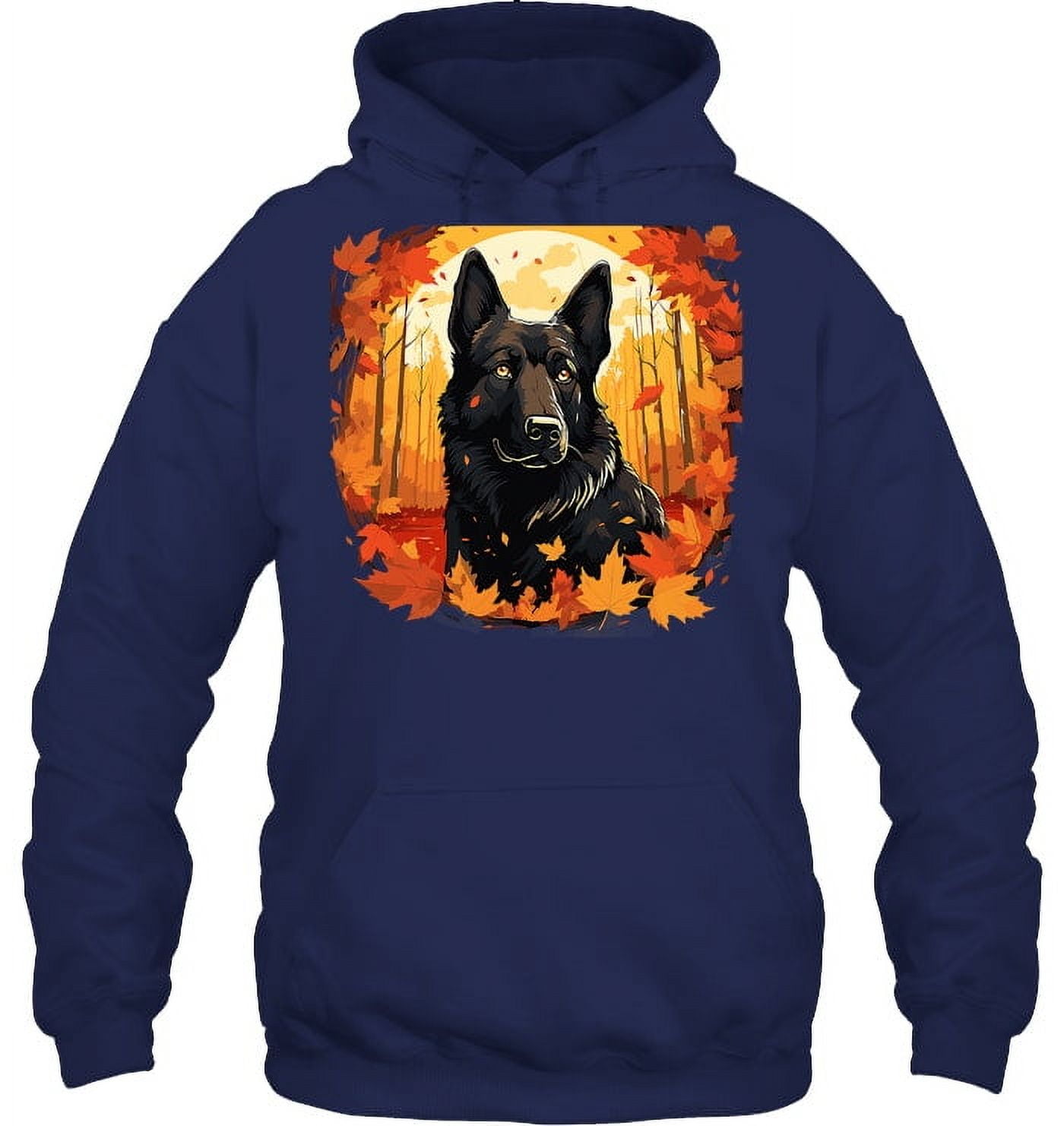 German Shepherd Print Pattern Women Pullover Hoodie
