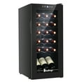 thumbnail image 1 of EasingRoom 18 Bottle Compressor Wine Cooler Refrigerator, Black, 1 of 7