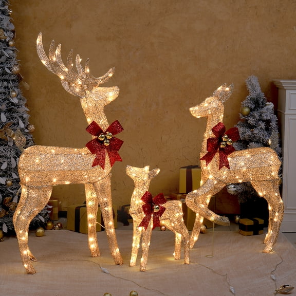 EasingRoom 4ft LED Outdoor Christmas Display, Waterproof Holiday Decor for Yard and Garden