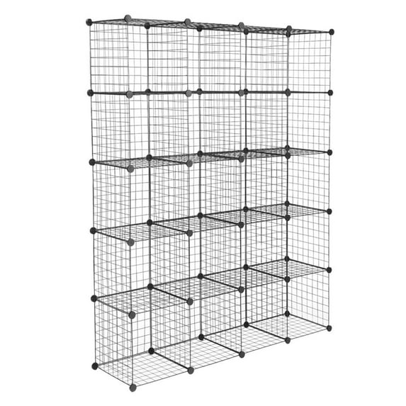 EasingRoom DIY 20 Cube Wire Grid Storage Organizer,Wardrobe Organizer