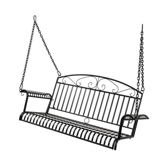 EasingRoom Patio Porch Swing Chair Hanging Swing Chair w/ Chains - Black