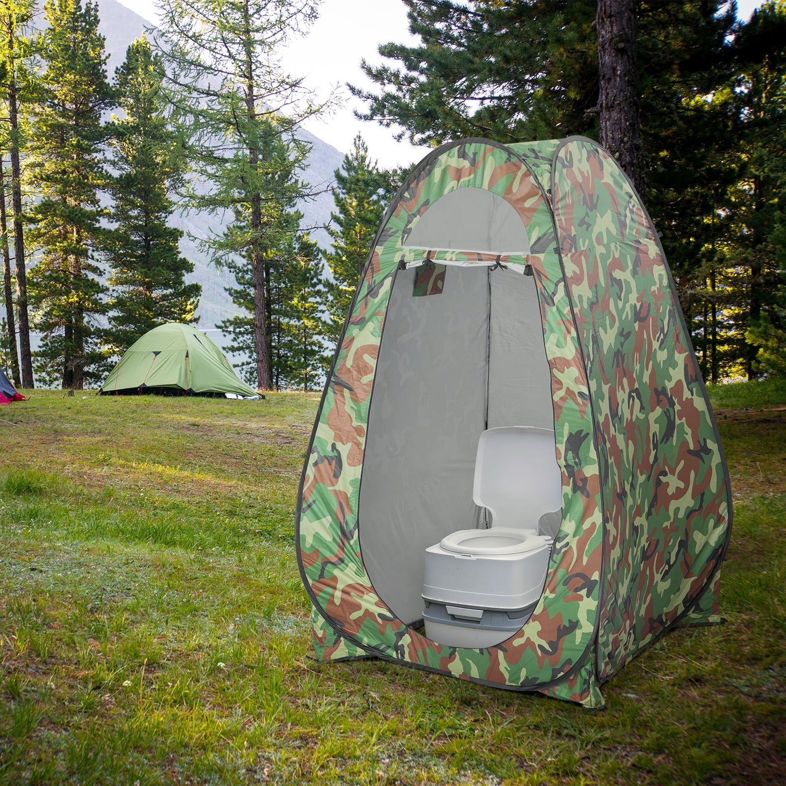 EasingRoom Outdoor Privacy Pop-Up Tent, Portable Camouflage Bathroom ...