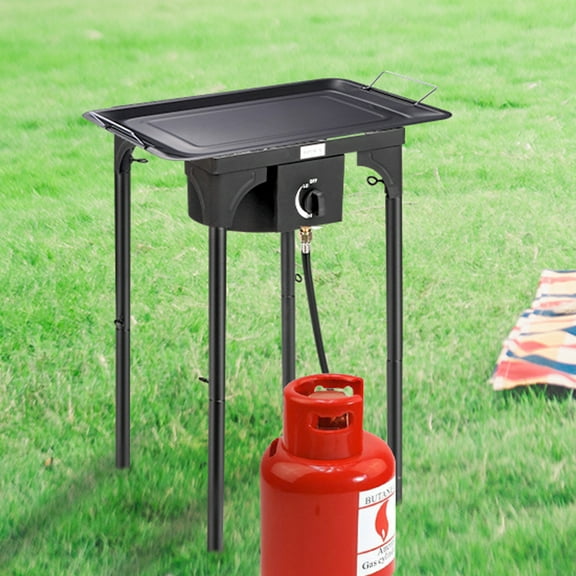 EasingRoom Single Burner 75000 BTU Outdoor Stove , 0-20 Psi Adjustable Regulator