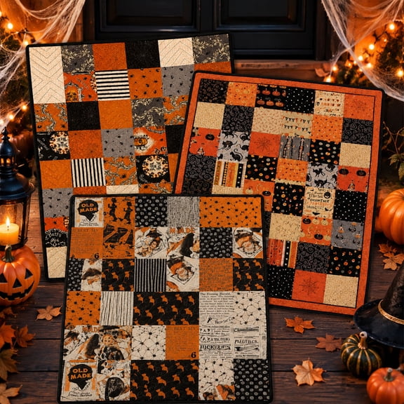 EaskTriop Autumn Halloween Doormat, Vintage Fall Rectangular Floor Rug, Non‑Slip Decorative Mat for Entryway Porch Indoor Holiday Home Decoration