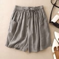 thumbnail image 1 of EaskTriop Flowy Shorts for Women High Waist Relaxed Fit Smocked Waist Wide Leg Dressy Shorts Summer Casual Beach Vacation Clothes Lightweight, 1 of 6