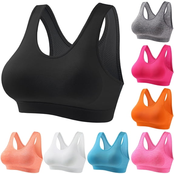 EaskTriop High Support Sports Bras for Women, High Impact Racerback Running Bra Padded Wireless Mesh Workout Gym Yoga Crop Top
