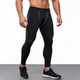 thumbnail image 1 of EaskTriop Men's Athletic Tights Performance Compression Pants Moisture Wicking Base Layer for Soccer Running Gym Workout Sports Black, 1 of 5