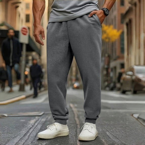 EaskTriop Men's Casual Joggers Sweatpants with Pockets, Elastic Waist Relaxed Fit Lounge Pants, Breathable Soft Performance Active Daily Wear