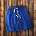 thumbnail image 1 of EaskTriop Men's Casual Shorts Quick Dry Summer Beach Shorts Elastic Waist Drawstring Solid Color Pocket Shorts Utility Shorts, 1 of 6