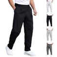 thumbnail image 1 of EaskTriop Men's Fashion Tapered Casual Pants, Pleated Dress Slacks with Side Button Stretch Breathable Lightweight Work Pants, 1 of 6