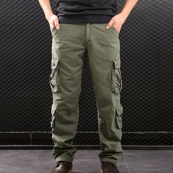 EaskTriop Men's Outdoor Hiking Cargo Pants Lightweight Synthetic Utility Trousers with Pockets, Relaxed Fit Casual Performance Slacks