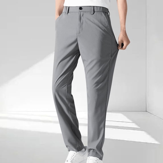 EaskTriop Men's Performance Golf Pants, Quick-Dry Lightweight Stretch Tapered Trousers, Casual Athletic Active Outdoor Work Chino Pants
