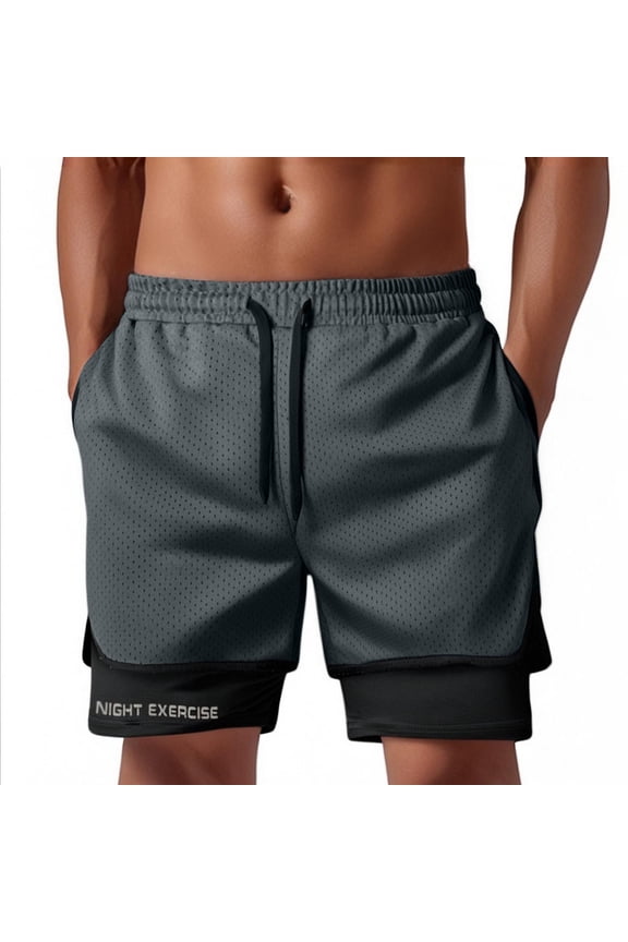 Men's Sport Pants Swim Trunks Drawstring Quick Dry Bathing Suit with Pockets Elastic Waist Straight Shorts Beach Wear