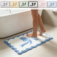 thumbnail image 1 of EaskTriop Non-Slip Bath Rug, Absorbent Bathroom Mat, Scalloped Floor Mat Tub Shower Indoor Home Decor Bath Mat, 1 of 7