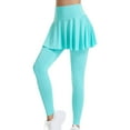 thumbnail image 1 of EaskTriop Sports Leggings for Women High Waisted Yoga Pants with Skirt Modest Athletic Skirts with Leggings for Tennis Golf Workout, 1 of 6