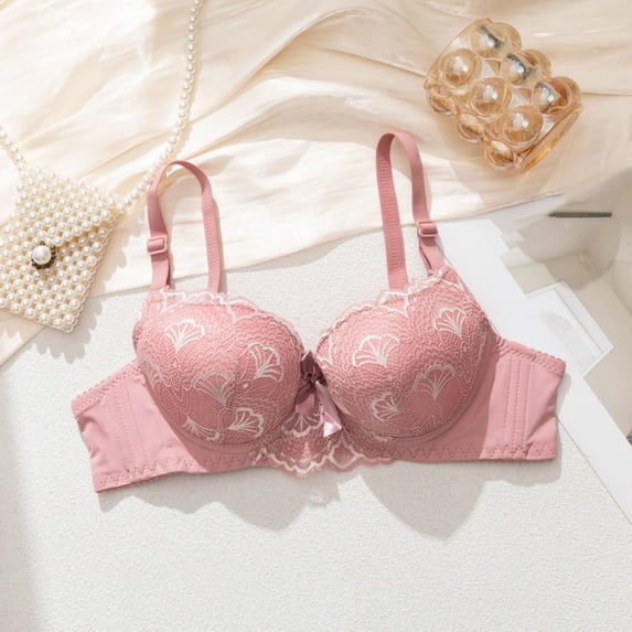 EaskTriop Underwire Full Coverage Lace Bras for Women, Plus Size Supportive Bra Large Bust, Smoothing Everyday Minimizer Bra with Lift