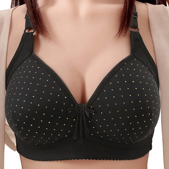 EaskTriop Wireless Bras for Women No Underwire Full Coverage Supportive Comfort Everyday Bra Plus Size Bralette Wide Straps Soft Fabric