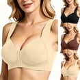 thumbnail image 1 of EaskTriop Women's Front Clasp Closure Bras No Underwire Anti-Sagging Push up Bralettes Comfort Wireless Full Coverage Bra, 1 of 6