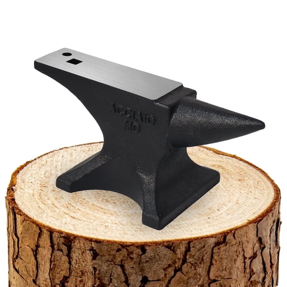 Easmvetaln 110Lbs Cast Steel Anvil with Single Horn, Anvils for Blacksmithing Forge Tools, Black