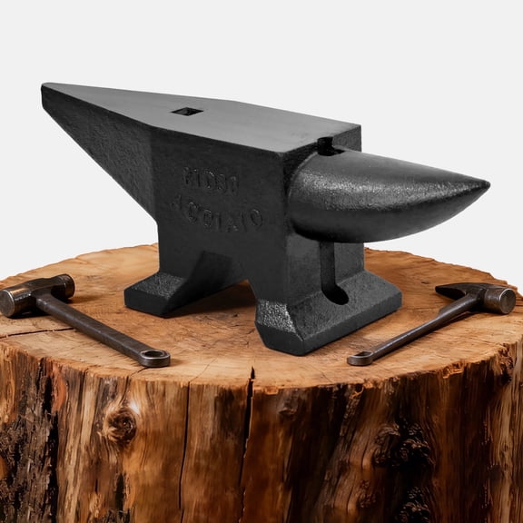 Easmvetaln 66Lbs(30kg) Cast Steel Anvil with Single Horn, Anvils for Blacksmithing Forge Tools, Black