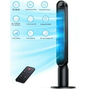Easoger Tower Fan 42" Oscillating Tower Fan with 4 Modes, 4 Wind Speeds, 15H Timers, 90°Oscillation & 135° Vertical, Standing Fans for Home Bedroom Living Room Office, Powerful Floor Fan with Remote