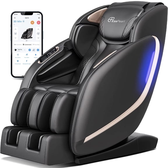 4D Full Body Massage Chair Zero Gravity Shiatsu Recliner with Heating, Feet, Thai Stretch Black