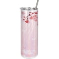 thumbnail image 1 of East 20 Oz Skinny Tumbler, Japanese Cherry Blossom Sakura Buds Springtime Travel Destinations Seasonal, Leak-Proof Straw Lid and Brush Vacuum Insulated for Outdoor Use, Pink Coral, 1 of 6