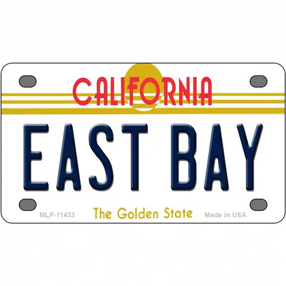 East Bay California Novelty License Plate 4" x 2.2" Mini