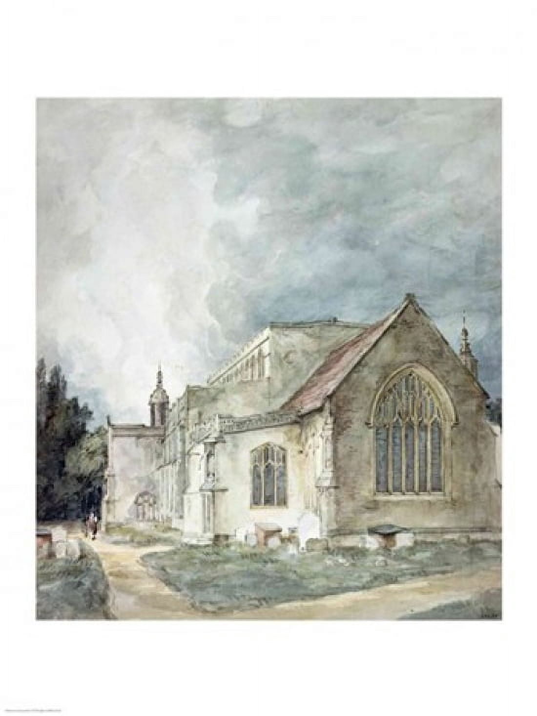 East Bergholt Church c1805-11 Canvas Art - John Constable (18 x 24)