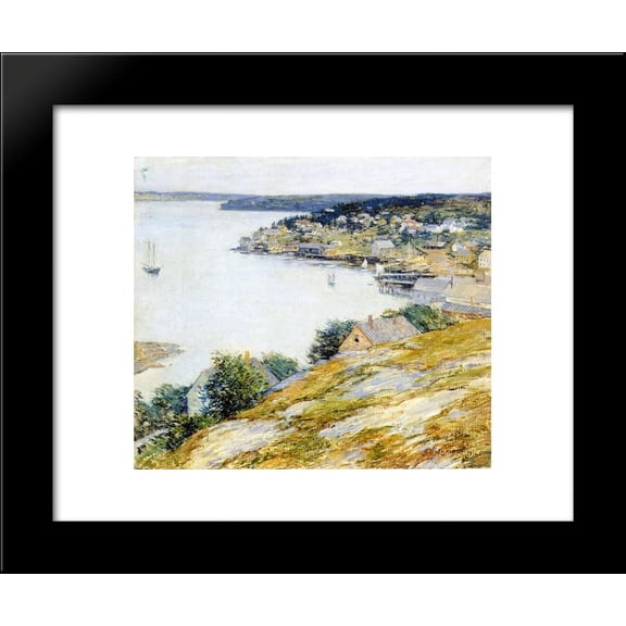 East Boothbay Harbor 20x24 Framed Art Print by Metcalf, Willard