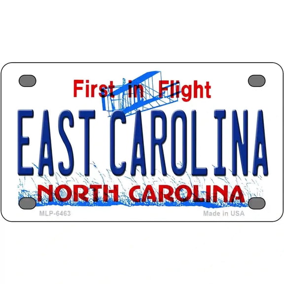 East Carolina North Carolina Novelty Metal License Plate 4" x 2.2" Mini