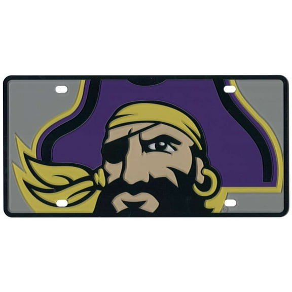 East Carolina Pirates Full Color Mega Inlay License Plate