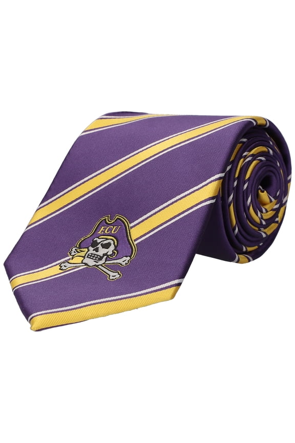 Men's East Carolina Pirates Woven Poly Striped Tie