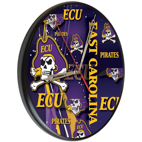 East Carolina University 13" Solid Wood Clock