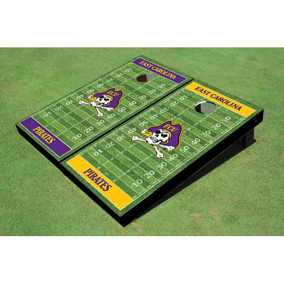 East Carolina University Alternating Football Field Custom Cornhole Board