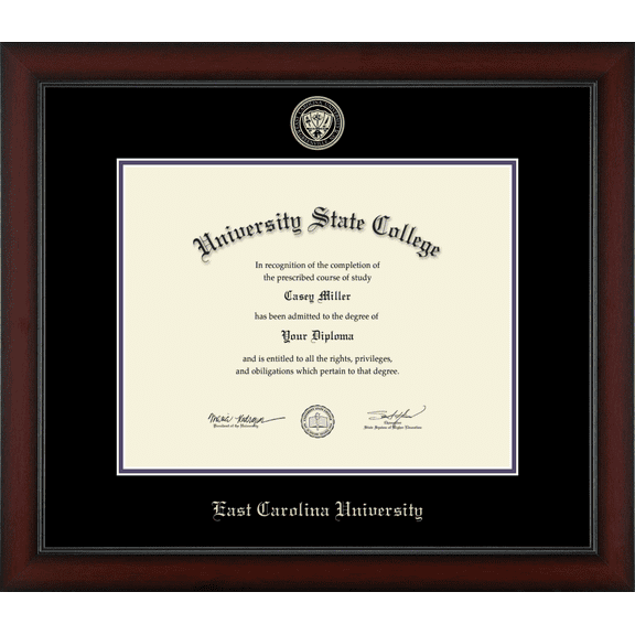 East Carolina University Diploma Frame, Document Size 14" x 11"