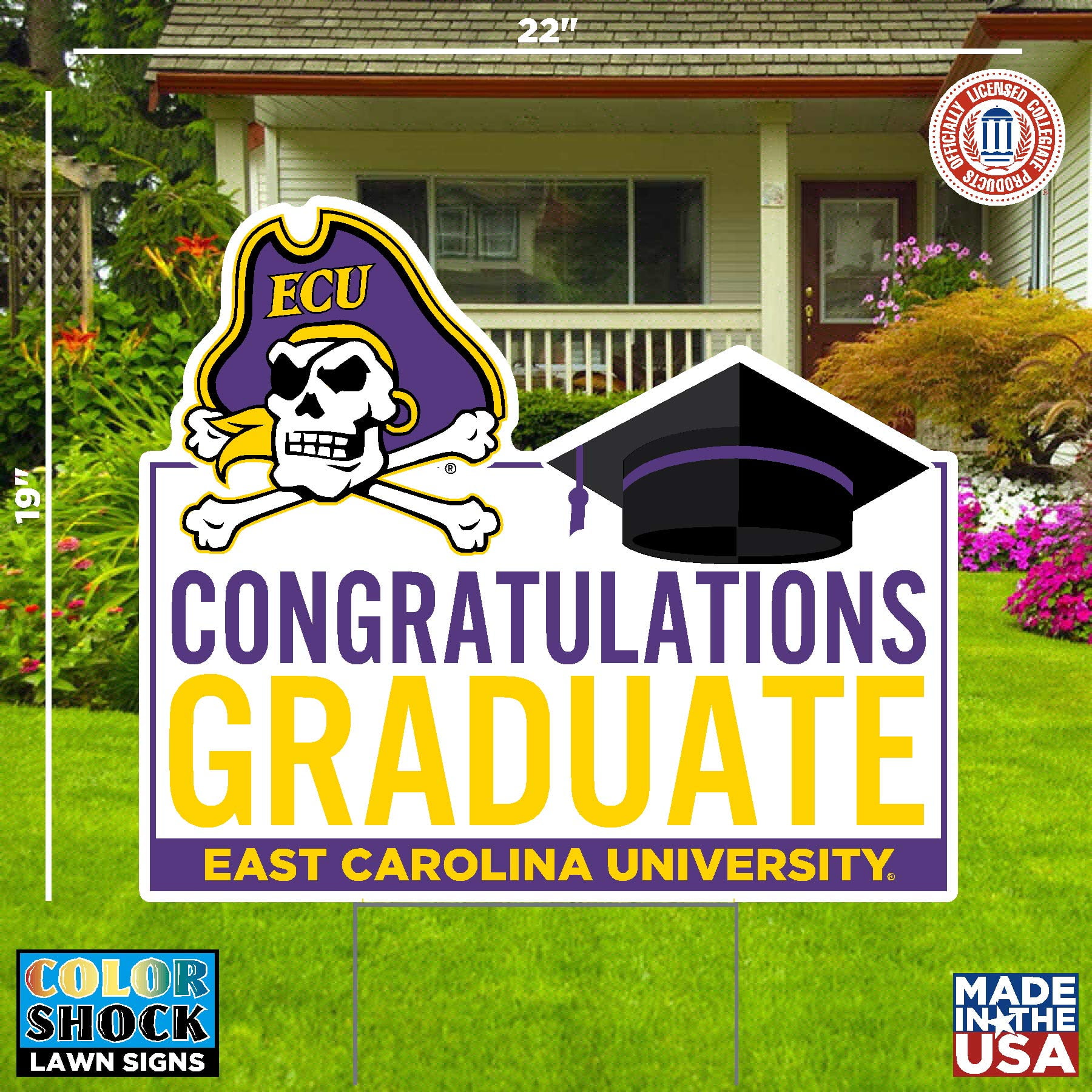 East Carolina University Graduate Lawn Sign Congratulations Graduate