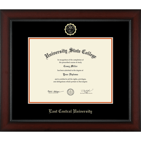 East Central University Diploma Frame, Document Size 11" x 8.5"