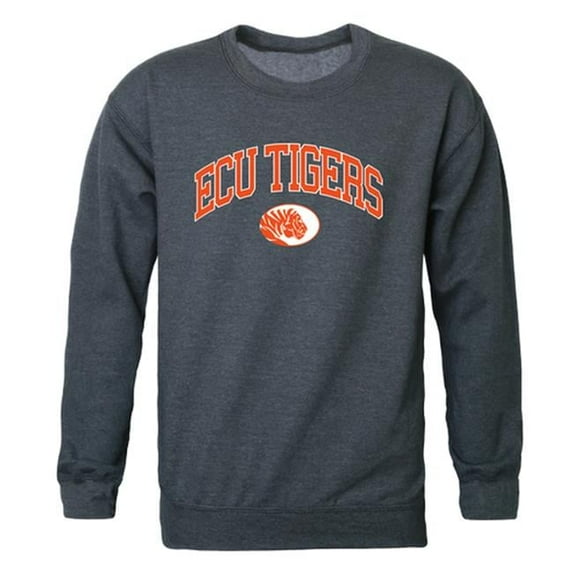 East Central University Tigers Campus Crewneck Sweatshirt, Heather Charcoal - Large
