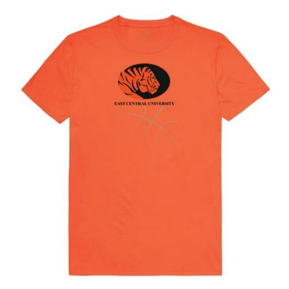 East Central University Tigers College Basketball T-Shirt, Orange - Large