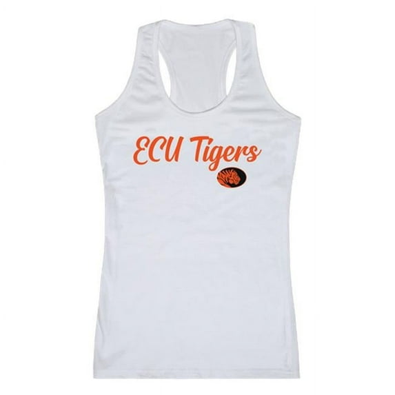 East Central University Tigers Script Tank Top, White - Large