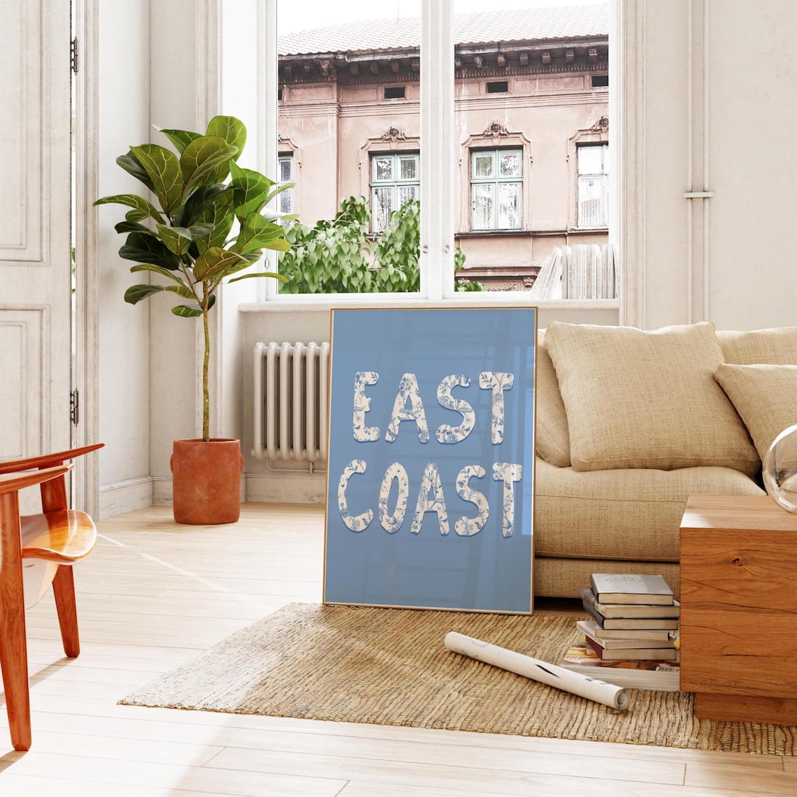 East Coast Beach Wall Art Poster Beachy Wall Art Coastal Cowgirl Room ...