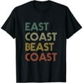 thumbnail image 1 of East Coast Beast Coast - Vintage Retro Design T-Shirt, 1 of 3