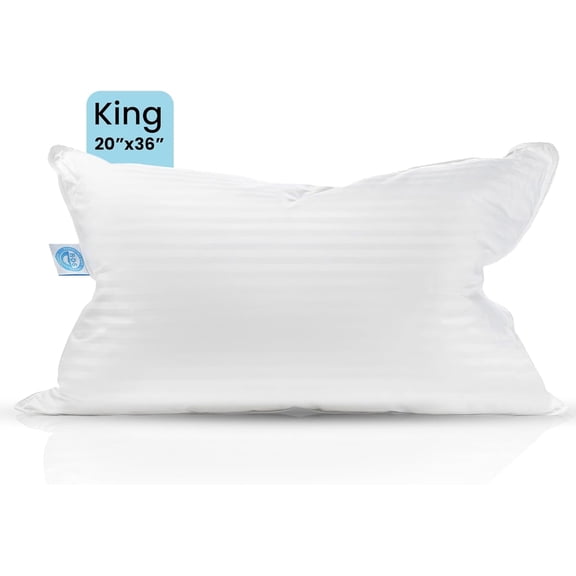East Coast Bedding Balanced Dream 50/50 Goose Feather Down Pillow Pack of 1, King Size