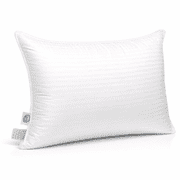 East Coast Bedding Balanced Dream 50/50 Goose Down & Feather Pillow, Medium Firm Side Sleeper, 100% Cotton, Standard, 1-Pack