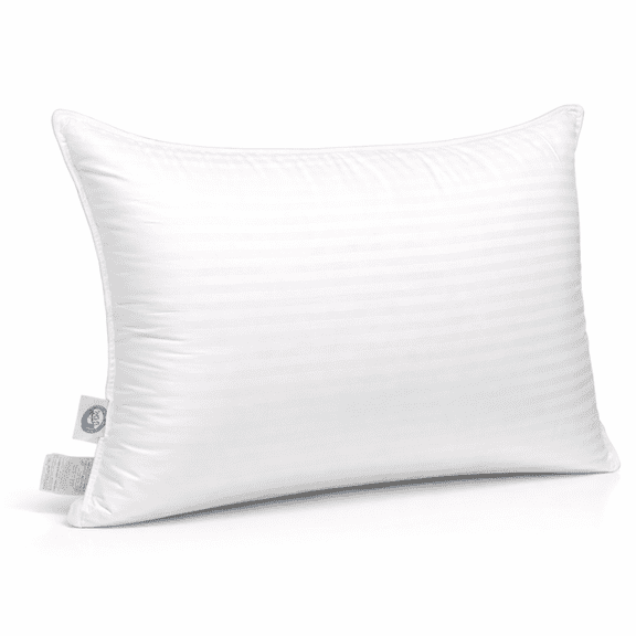 East Coast Bedding Balanced Dream 50/50 Goose Down & Feather Pillow, Medium Firm Side Sleeper, 100% Cotton, Standard, 1-Pack